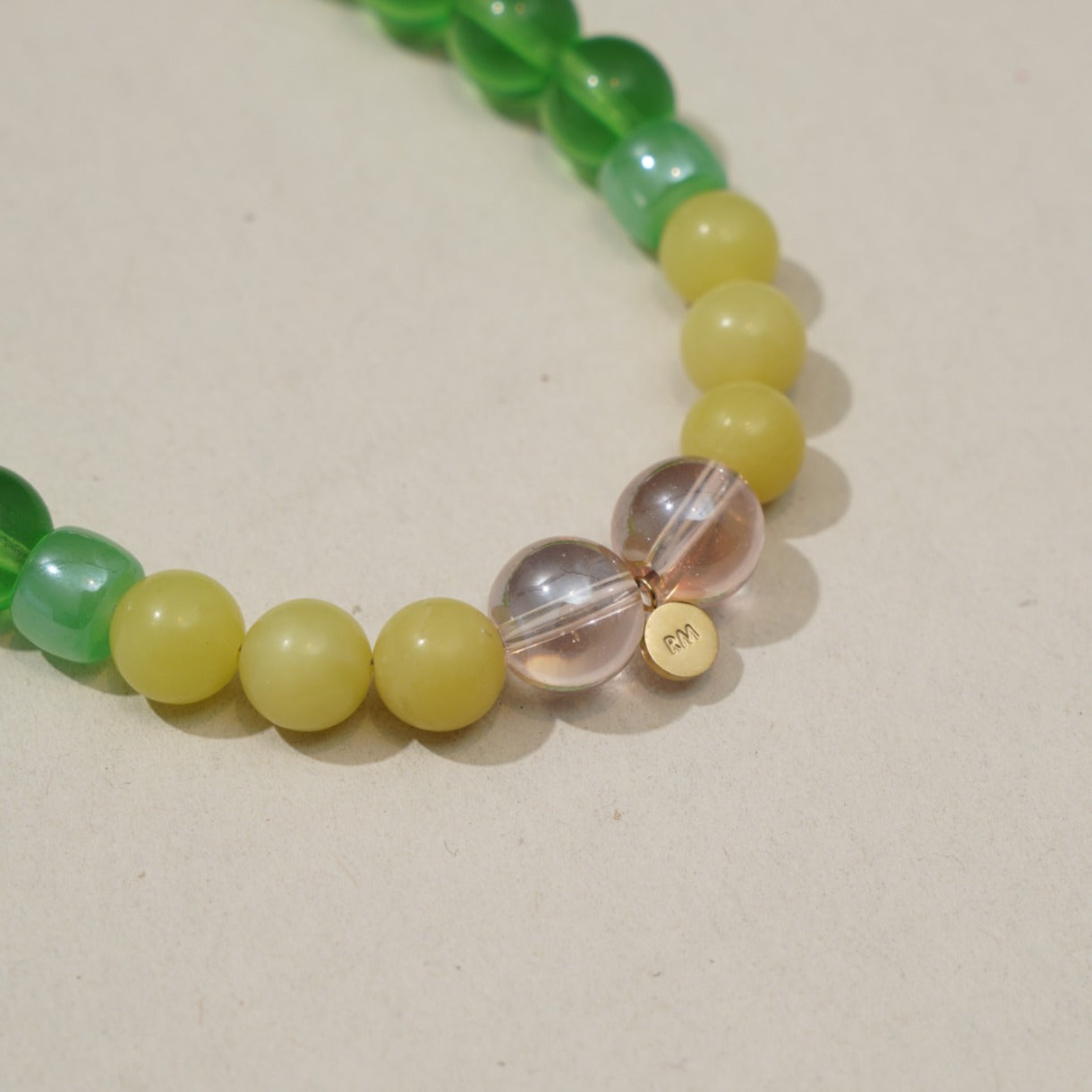 Gumball one of a kind beaded necklace, close-up