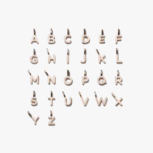 Alphabet Pendant (Single) - Rose Gold