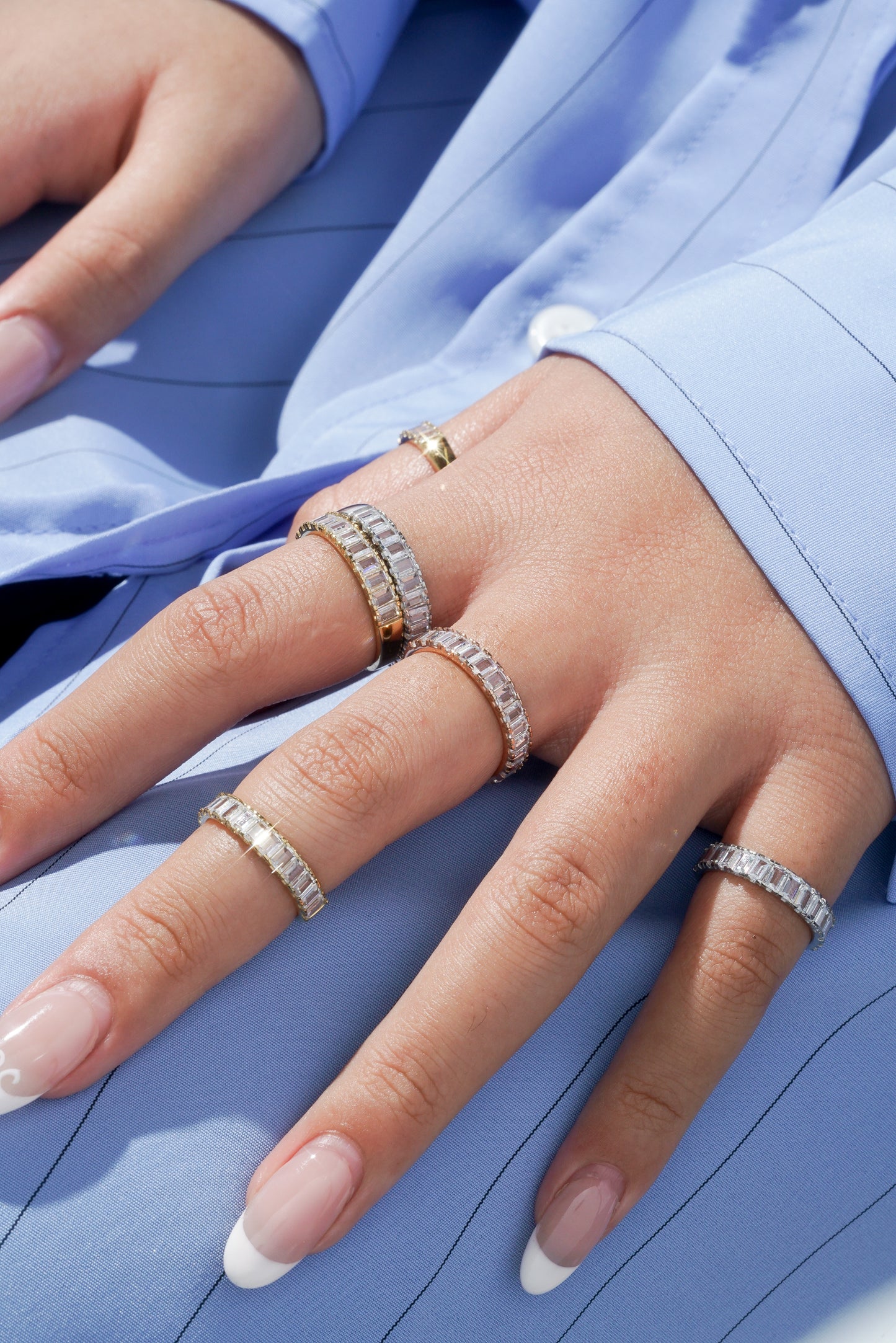 gold, silver, rose-gold