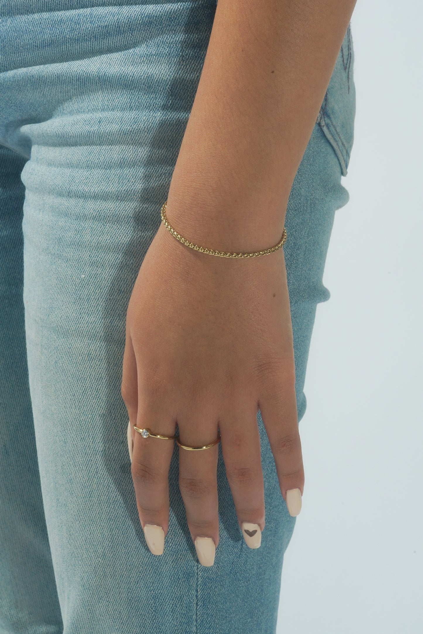 gold, silver, rose-gold