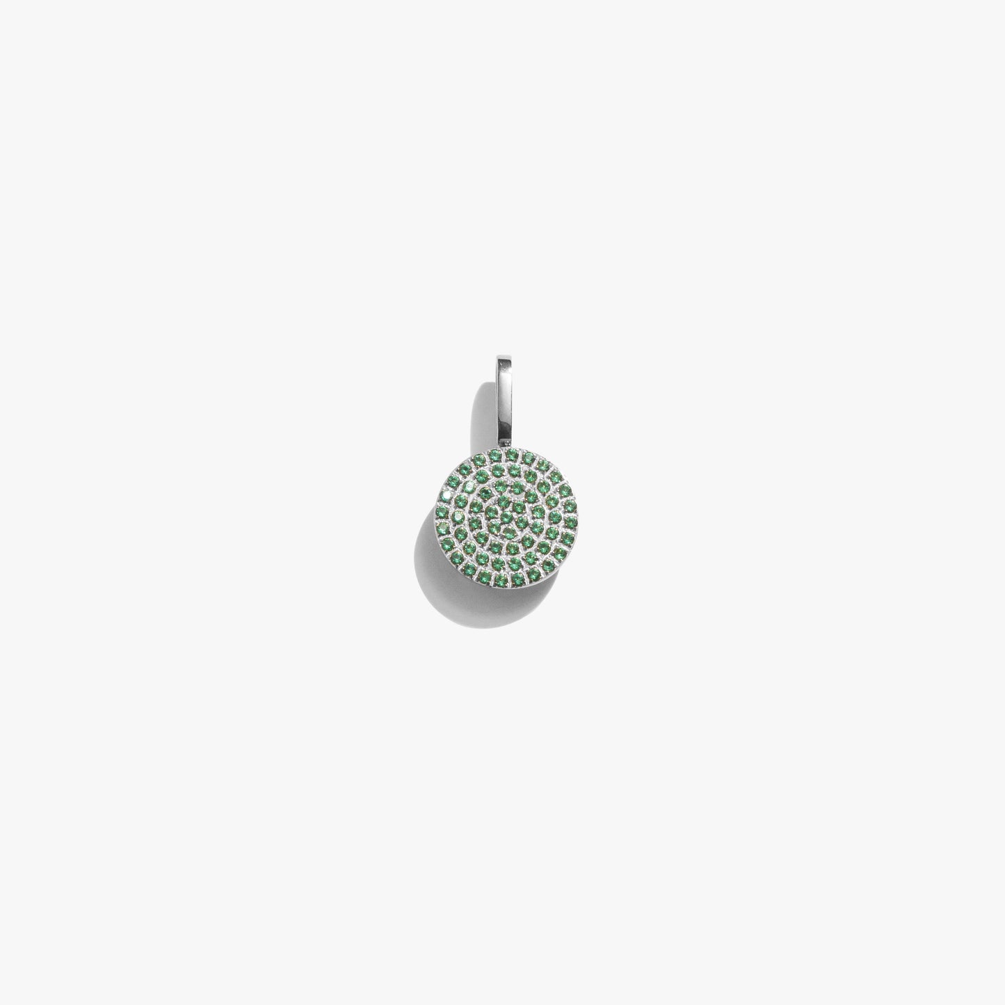 Emerald Circle Pendant - Silver