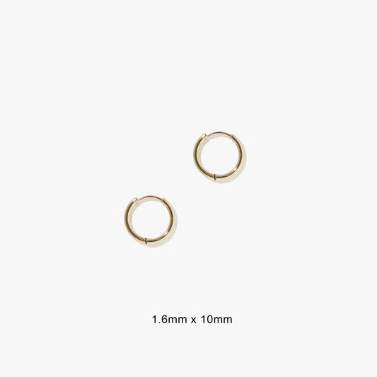 1.6mm Infinity Hoops (Pair) — 10 MM