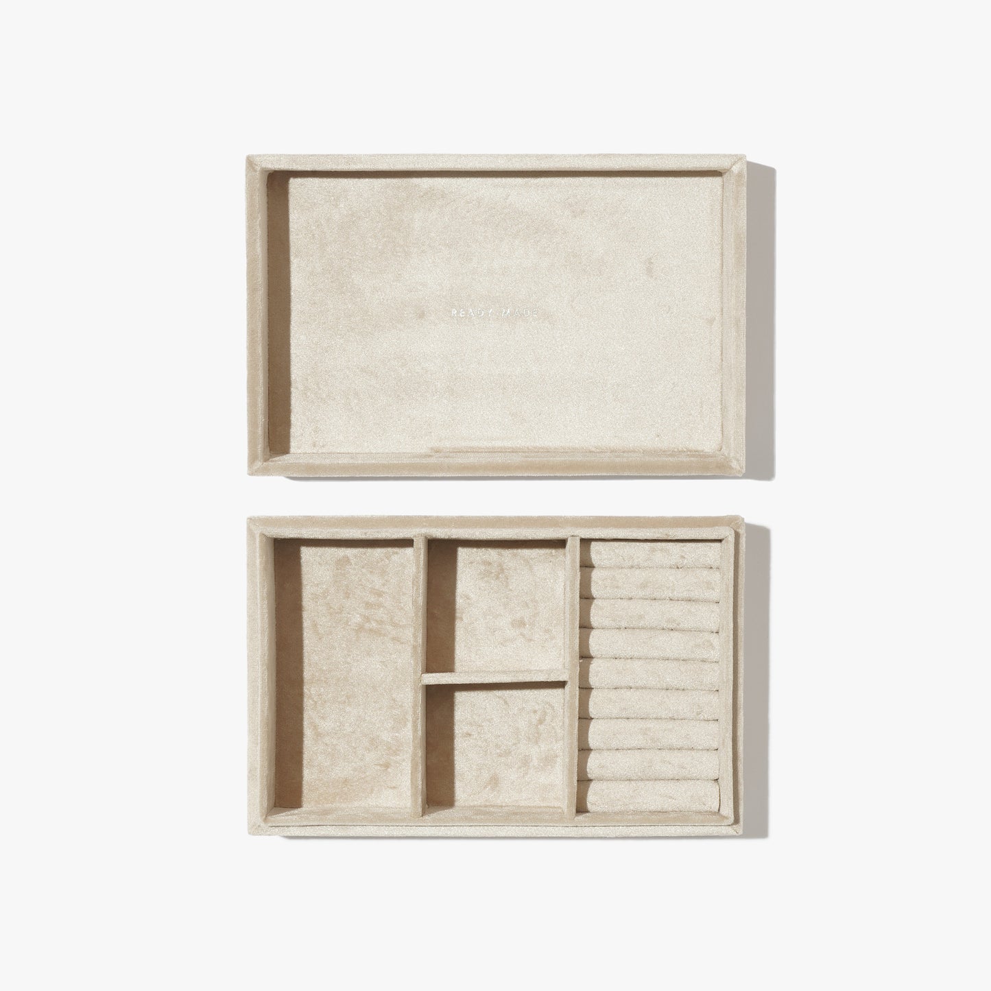 Cushion Jewelry Box With Lid - Custard