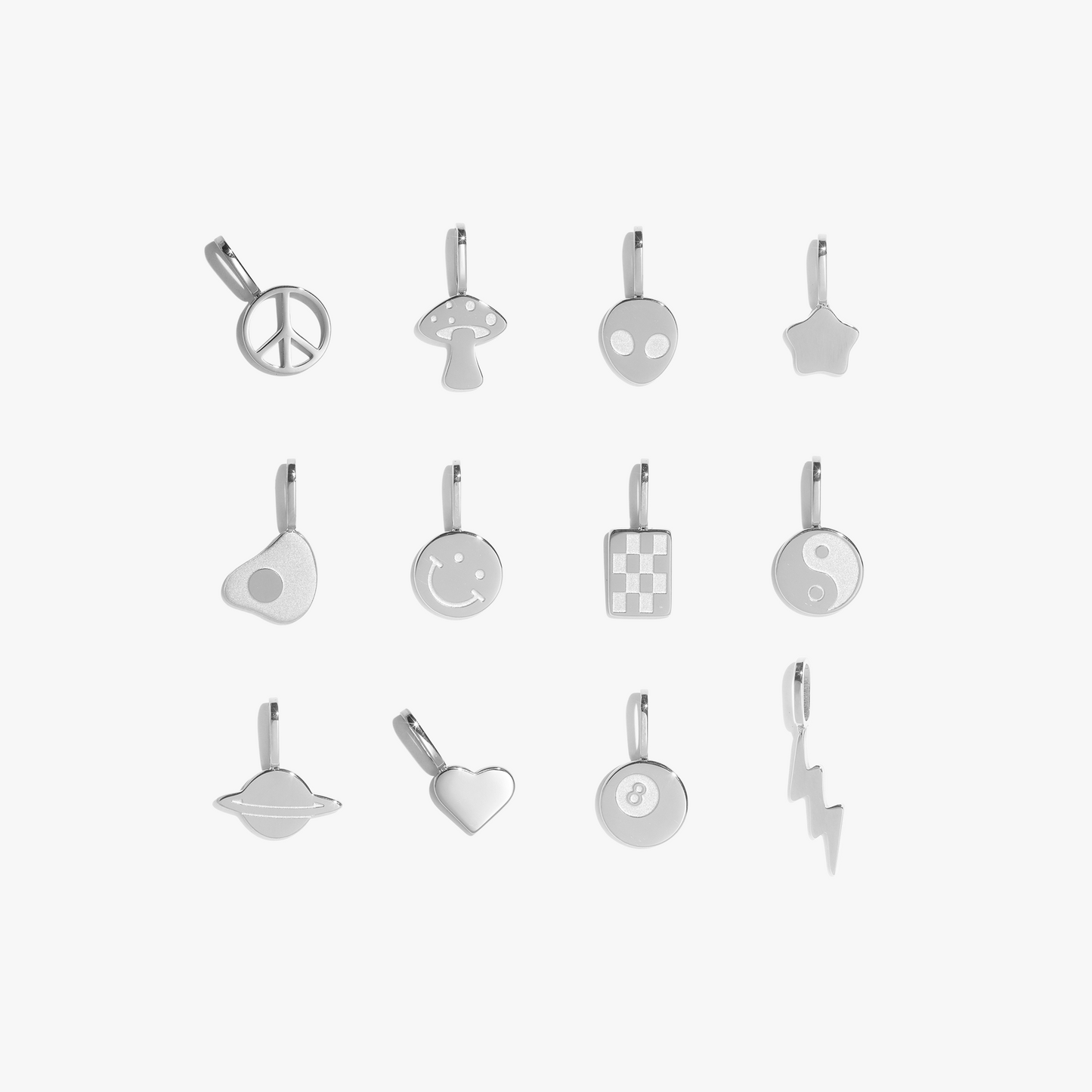 Ready-Made 2D charms — silver #pdp