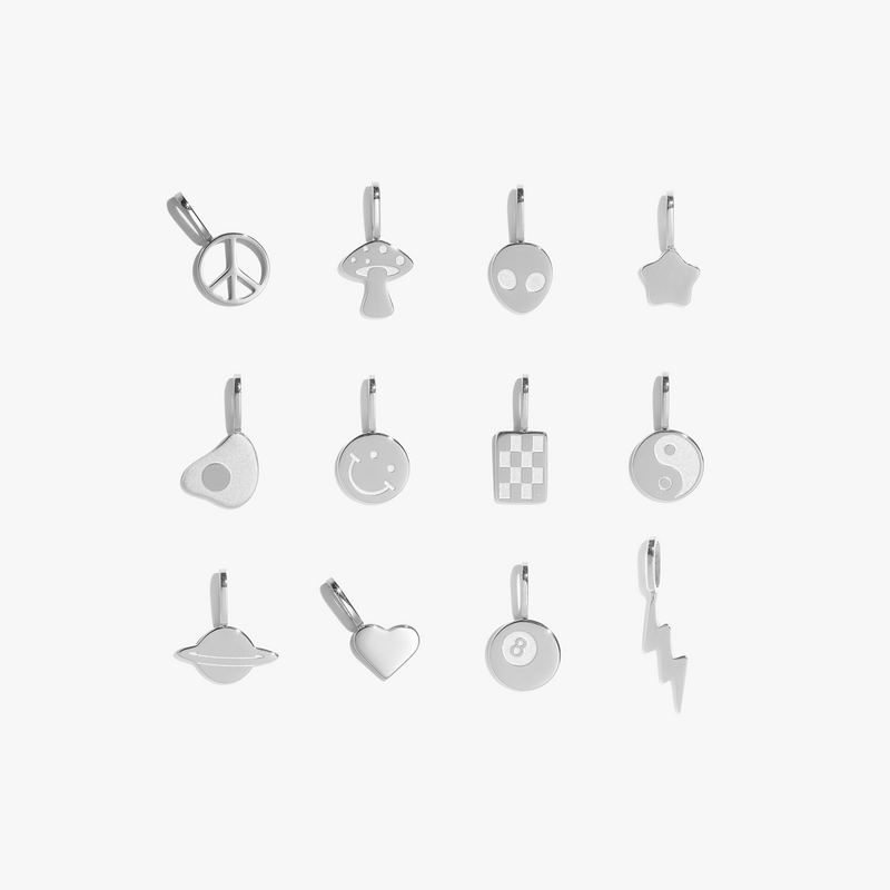 Ready-Made 2D charms — silver #pdp