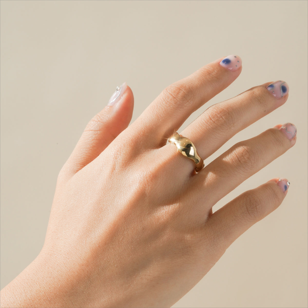 Engagement Ring Hand Sanitizer And Gold Jewelry Wedding Band Hand