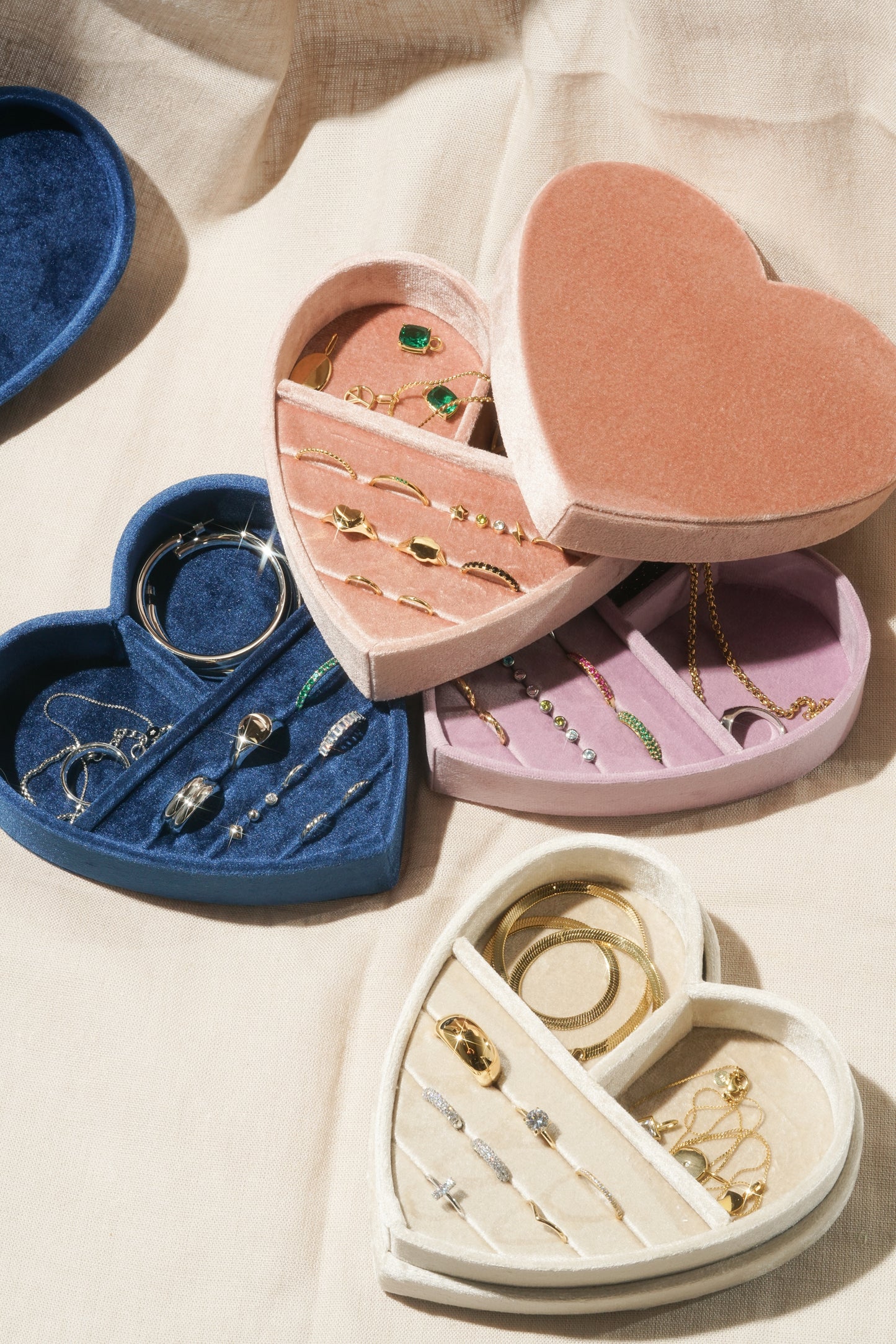 Heart Jewelry Box With Lid - Dusty Rose