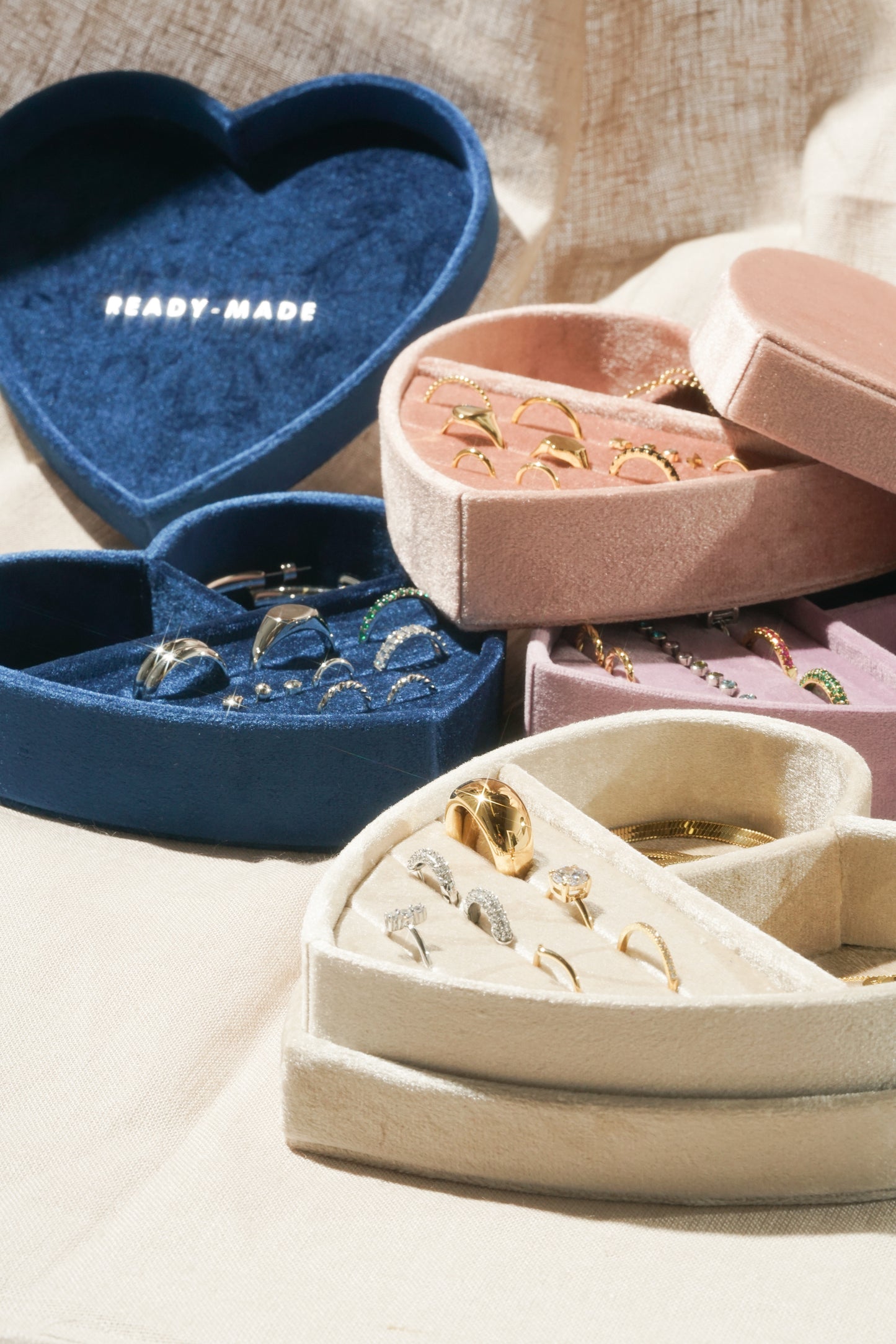 Heart Jewelry Box With Lid - Dusty Rose