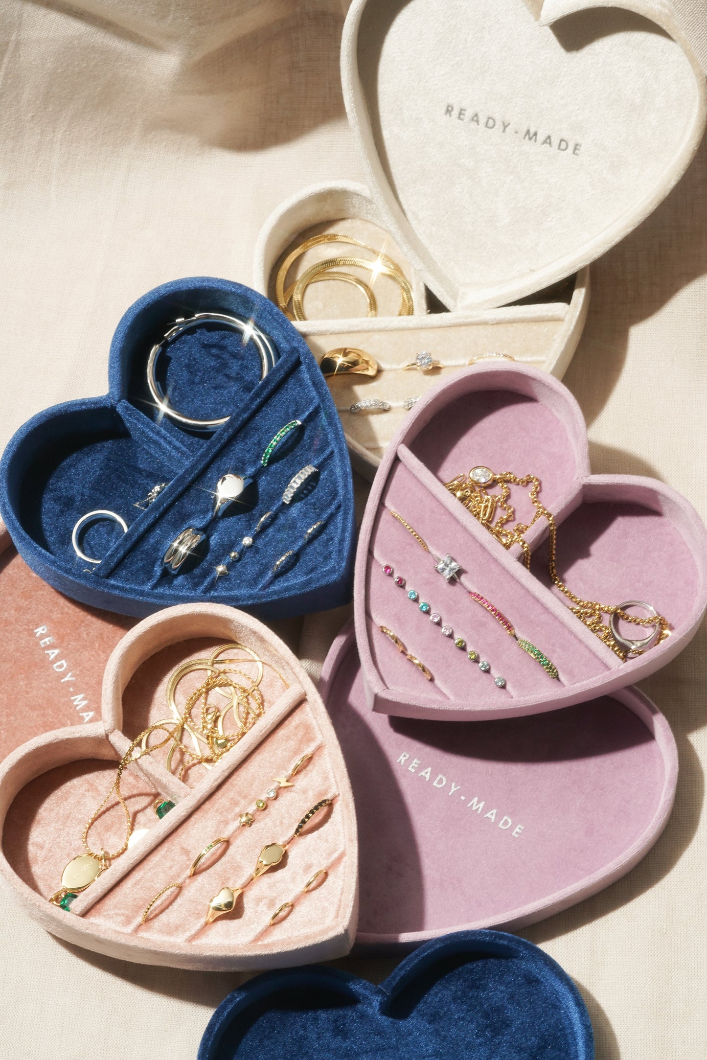 Heart Jewelry Box With Lid - Dusty Rose