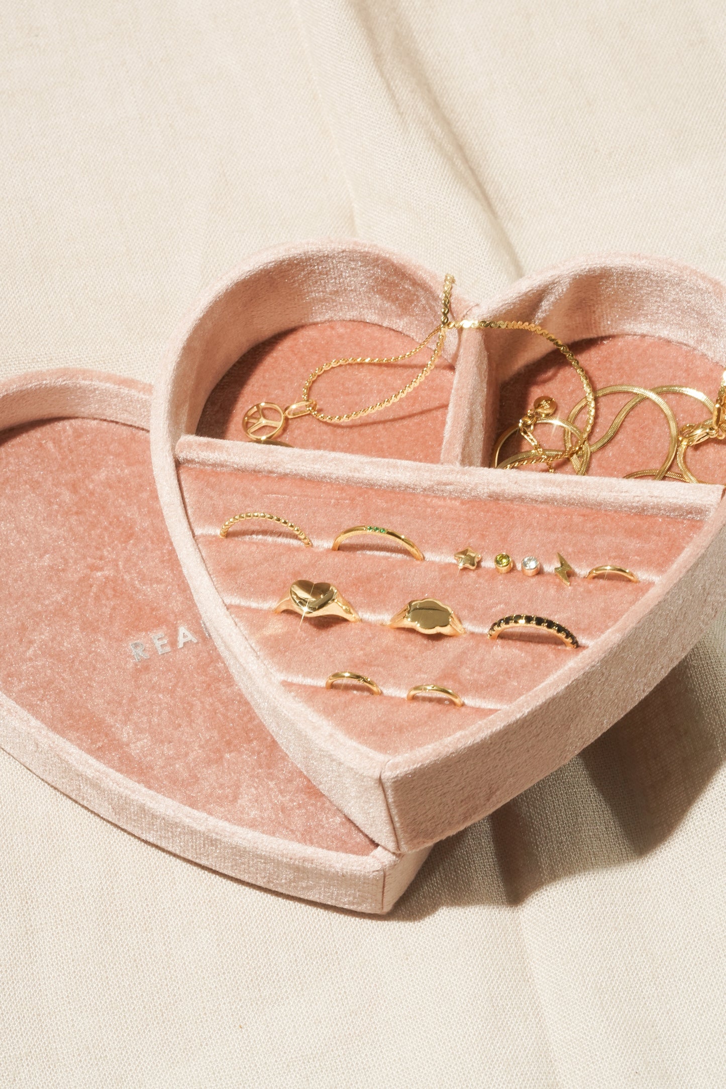 Heart Jewelry Box With Lid - Dusty Rose