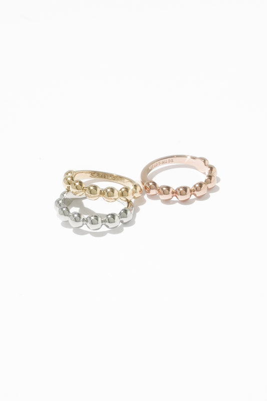 gold, silver, rose-gold