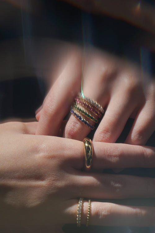 Ready-Made Emerald Satellite 2.0 Ring