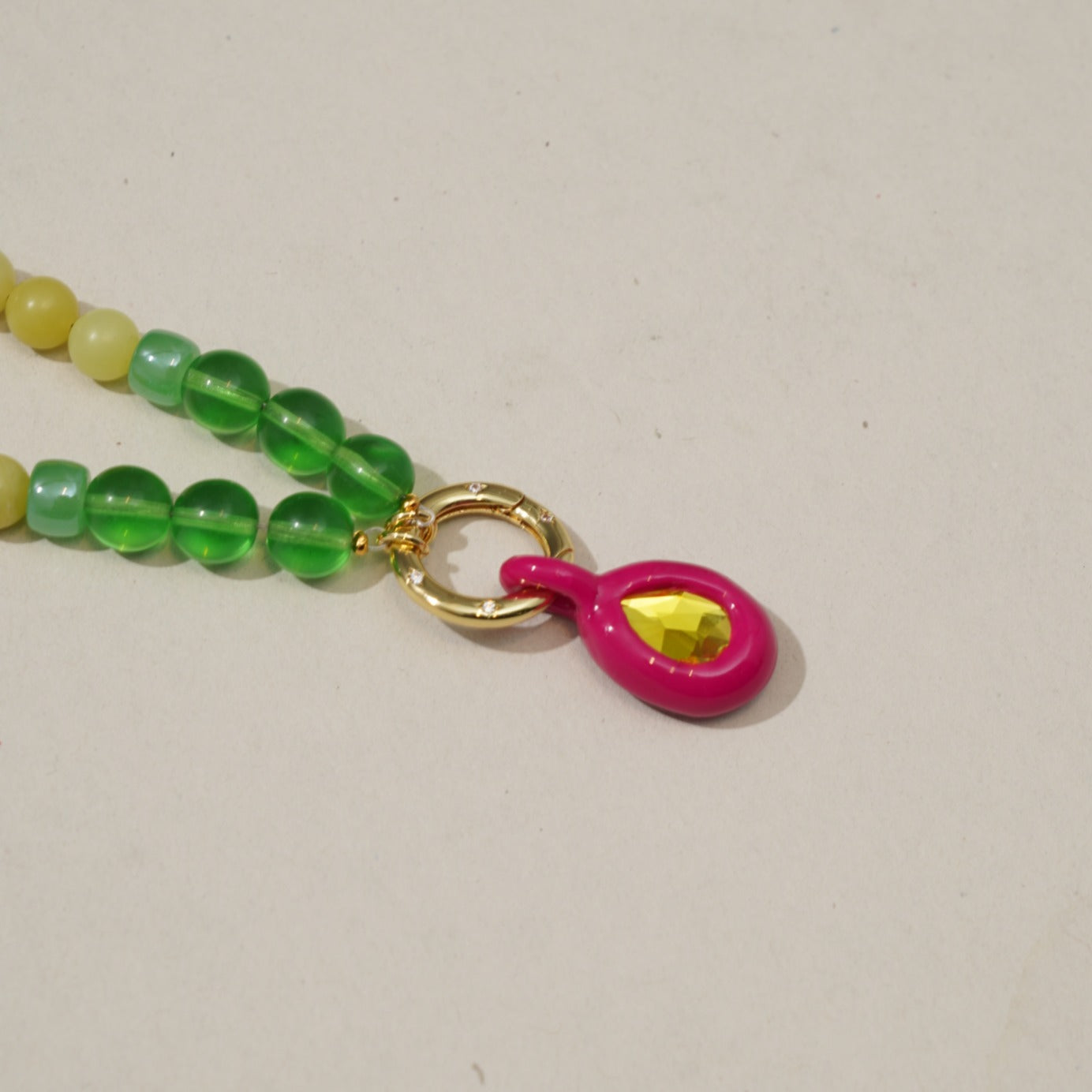Gumball one of a kind beaded necklace, detail