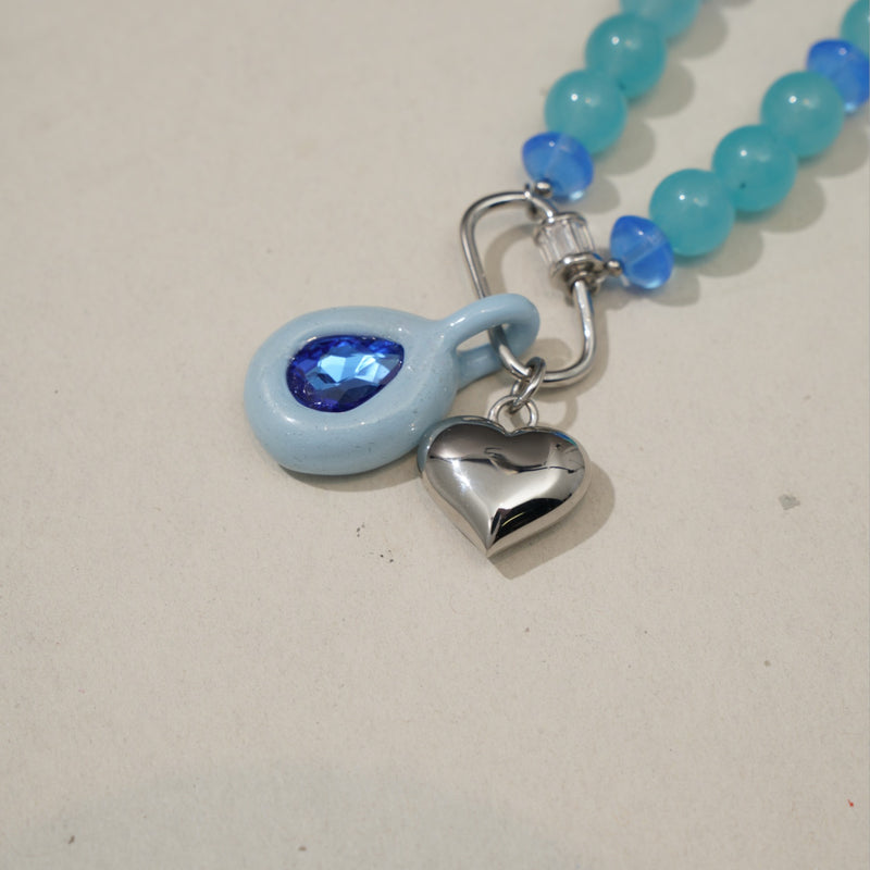 Pool Toy one of a kind beaded necklace, detail