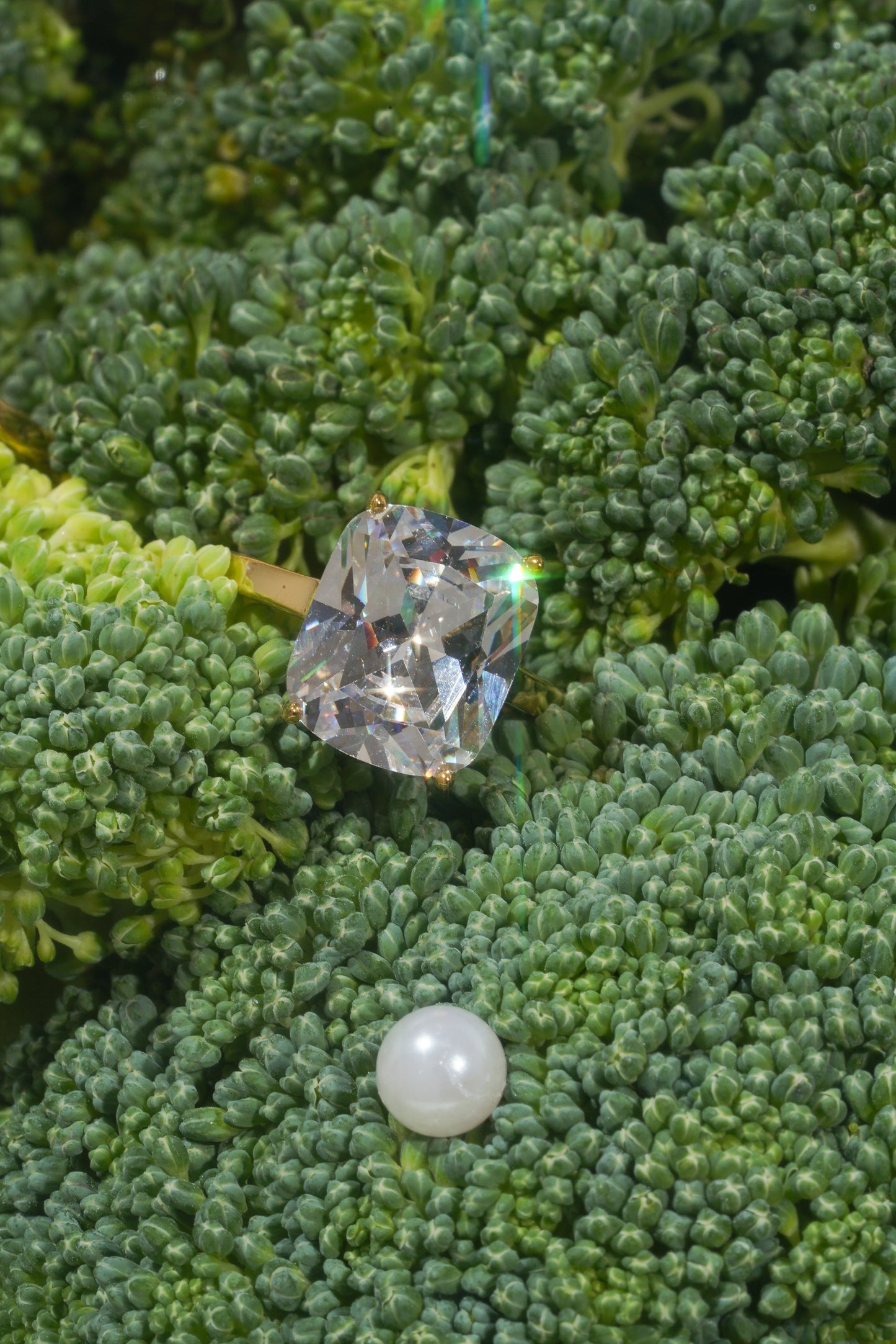 Large Cushion Cut Promise Ring