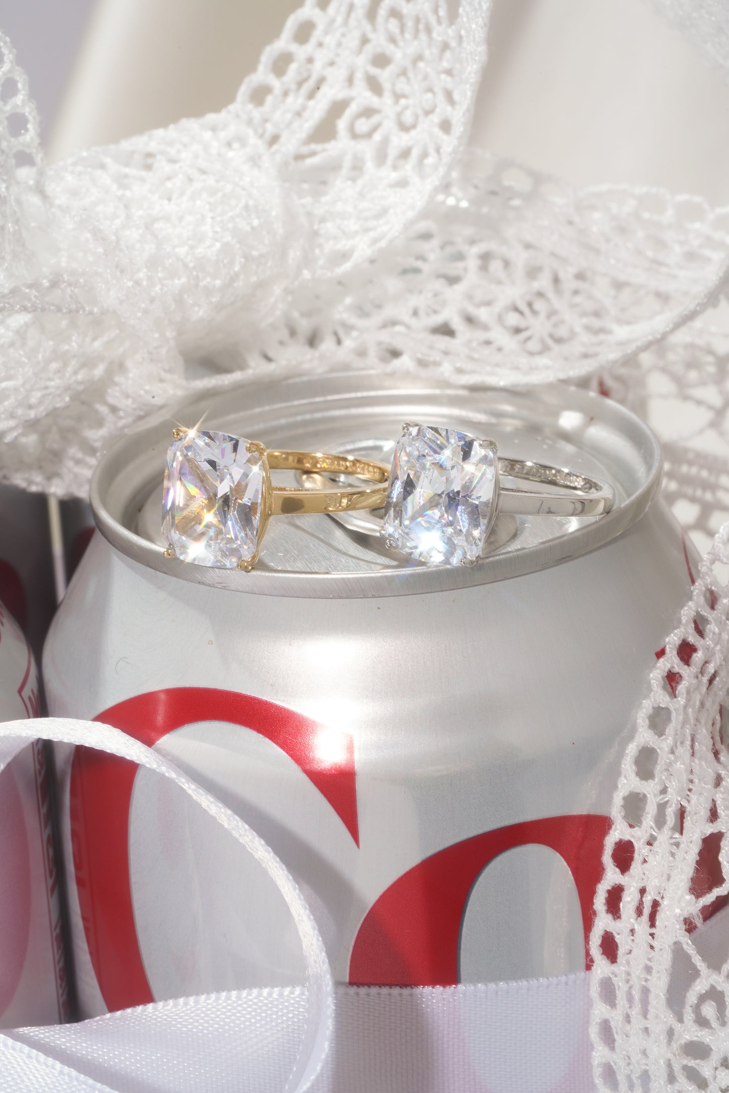 Large Cushion Cut Promise Ring