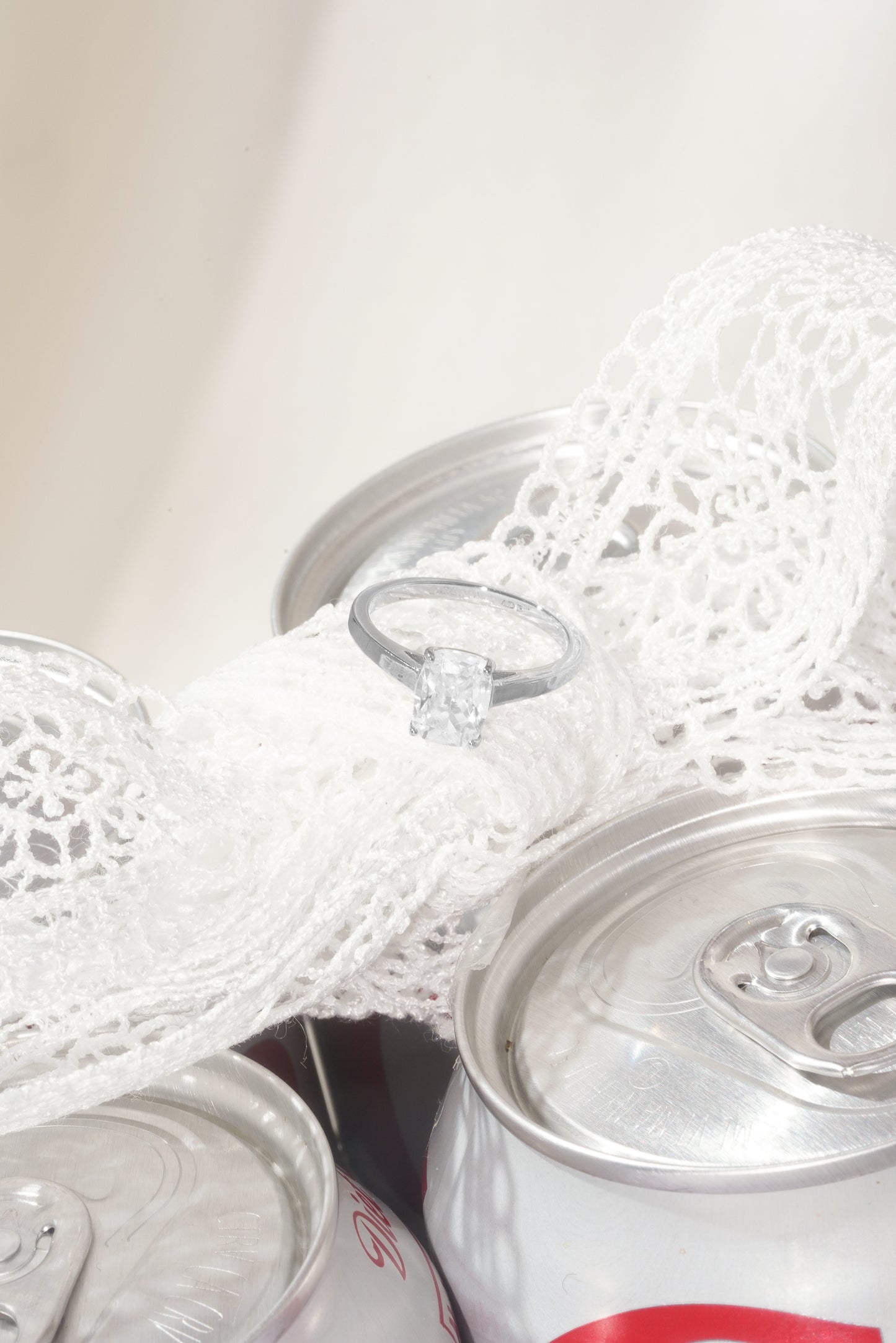 Small Cushion Cut Promise Ring