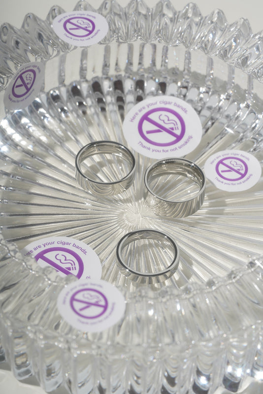 Ready-Made Cigar Band - crystal tray