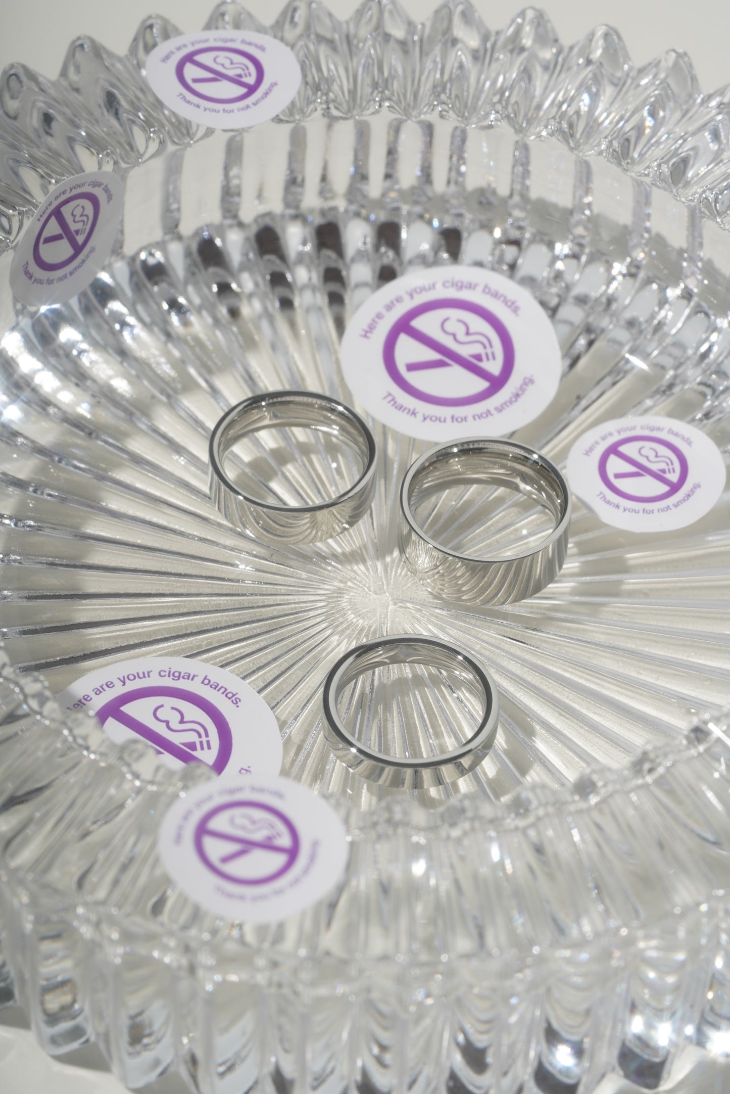Ready-Made Cigar Band - crystal tray
