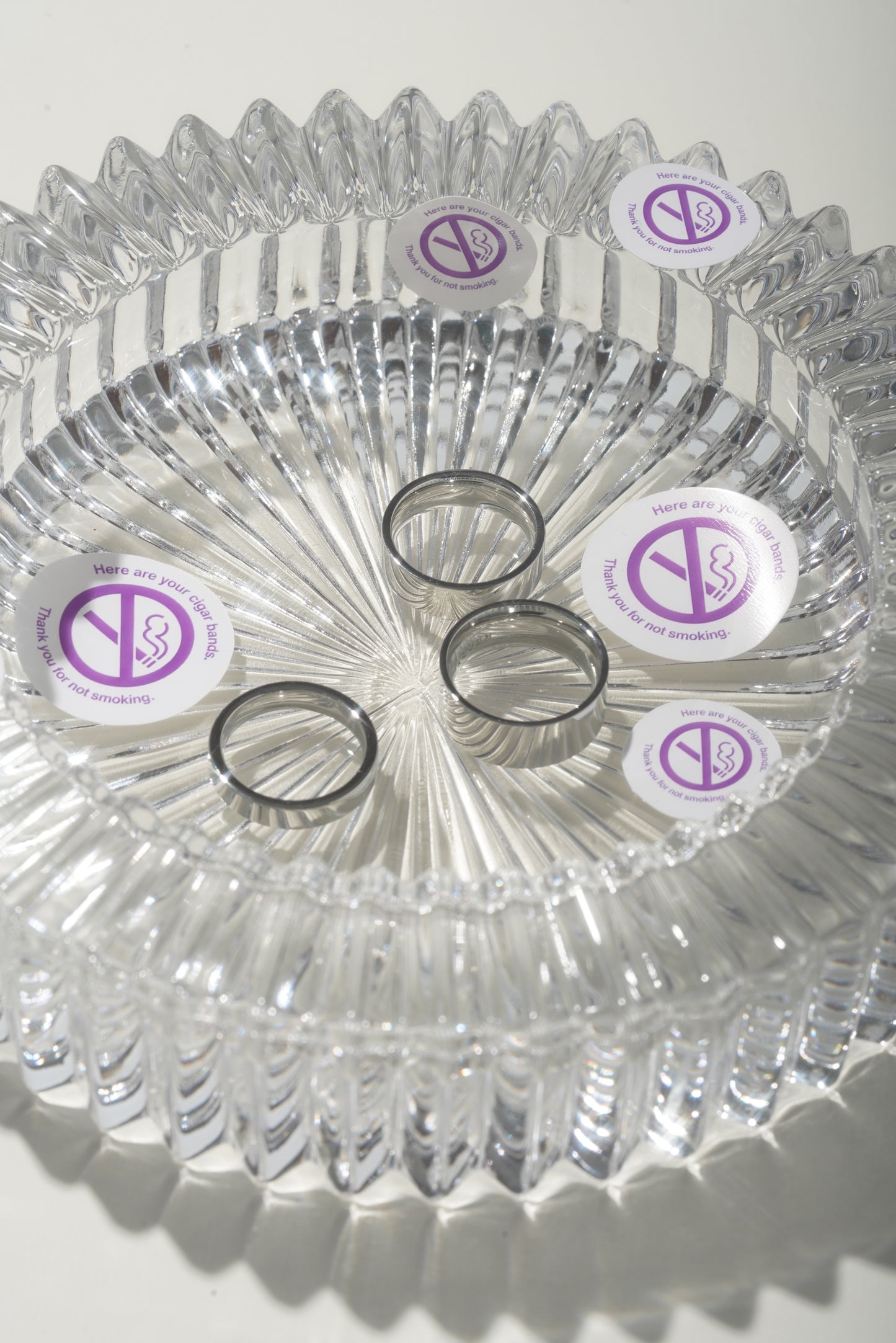 Ready-Made Cigar Band - crystal tray