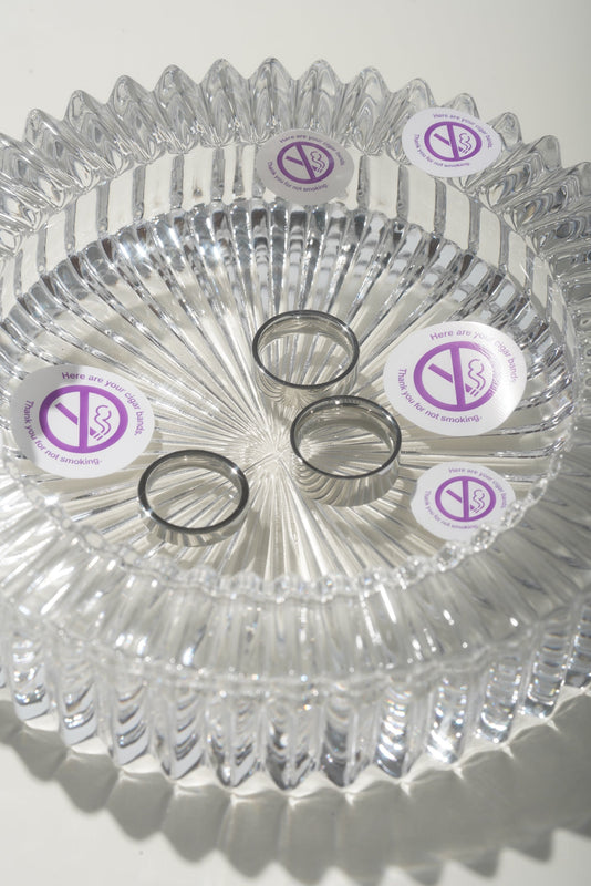 Ready-Made Cigar Band - crystal tray