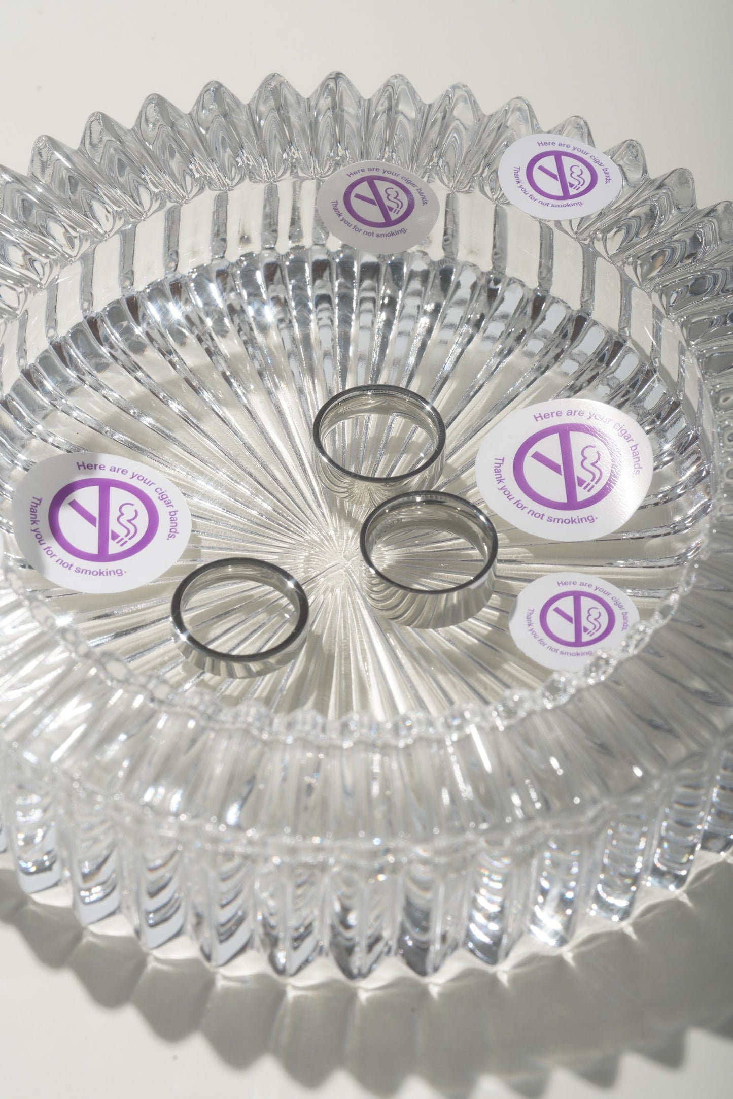 Ready-Made Cigar Band - crystal tray