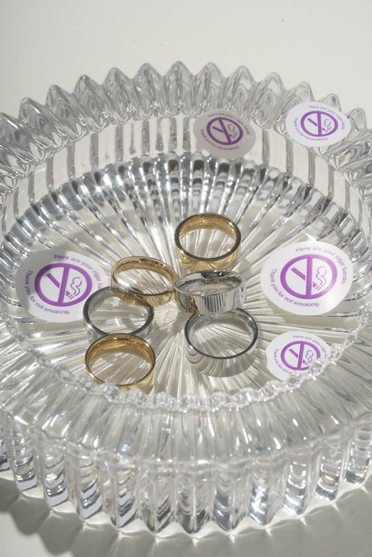 Ready-Made Cigar Band - crystal tray