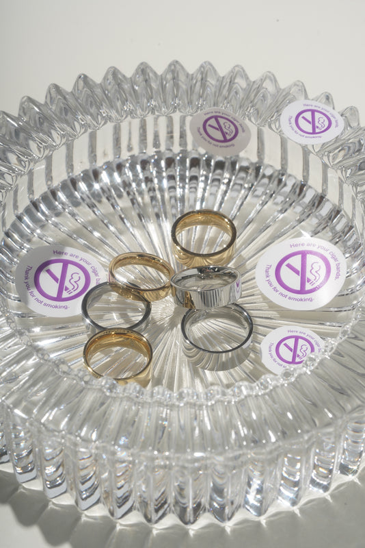 Ready-Made Cigar Band - crystal tray
