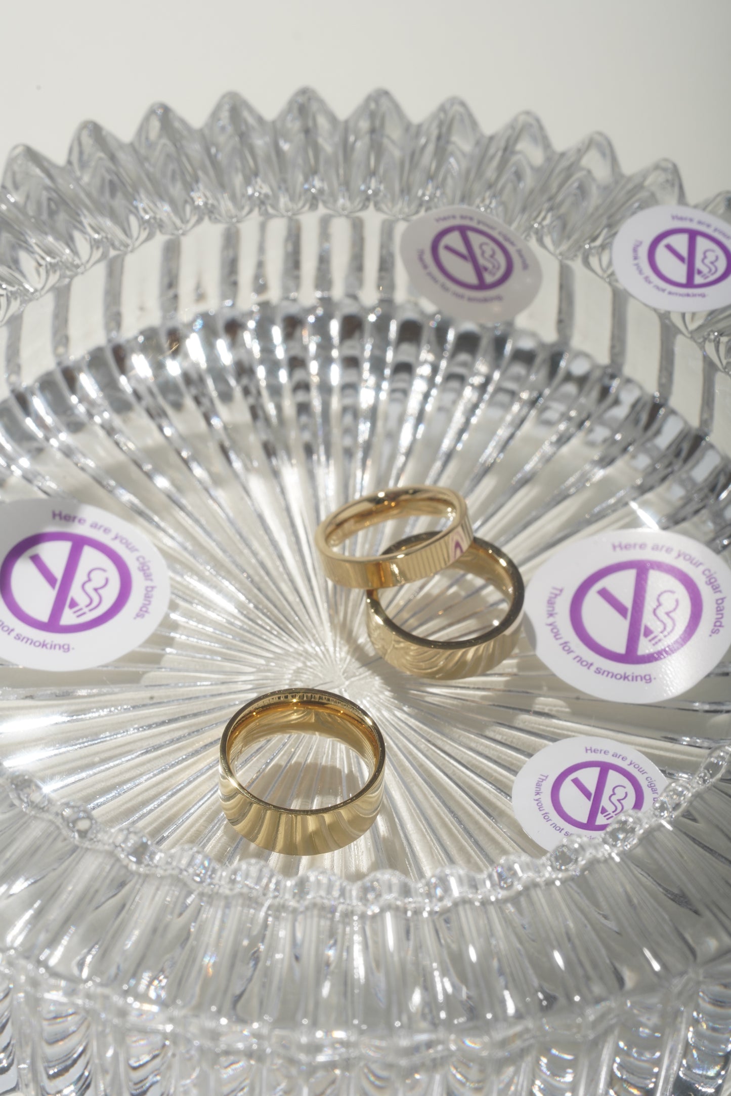 Ready-Made Cigar Band - crystal tray