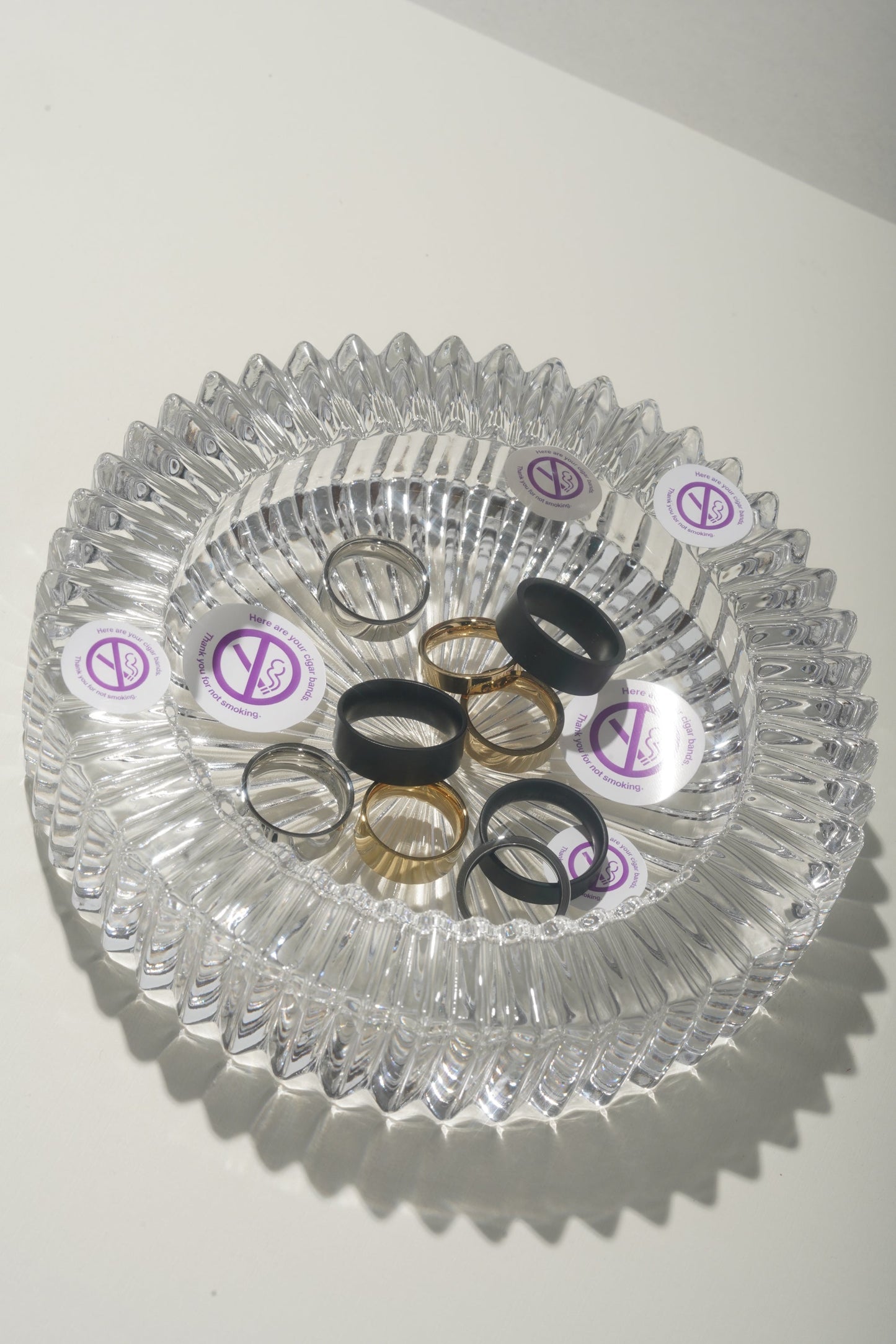 Ready-Made Cigar Band - crystal tray