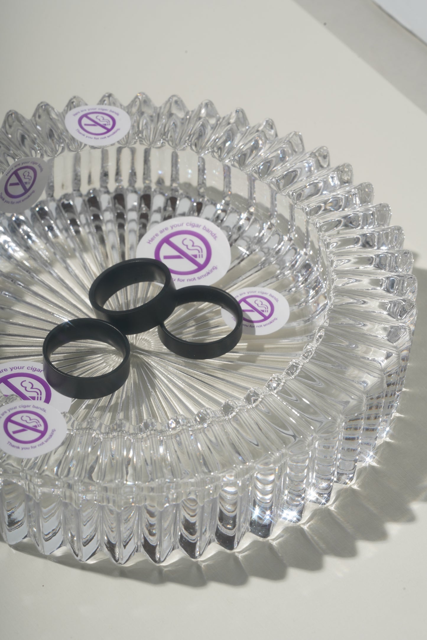 Ready-Made Cigar Band - crystal tray