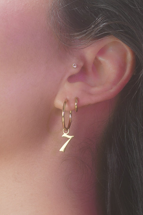 in the wild — number 7 on hoop, gold