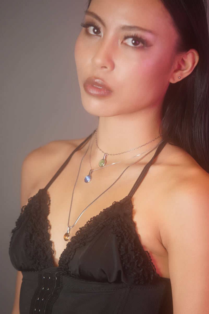 Cat Eye Pendant – Blue