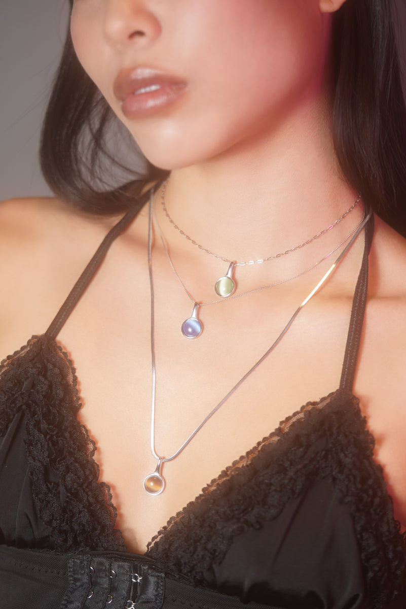 Cat Eye Pendant – Blue