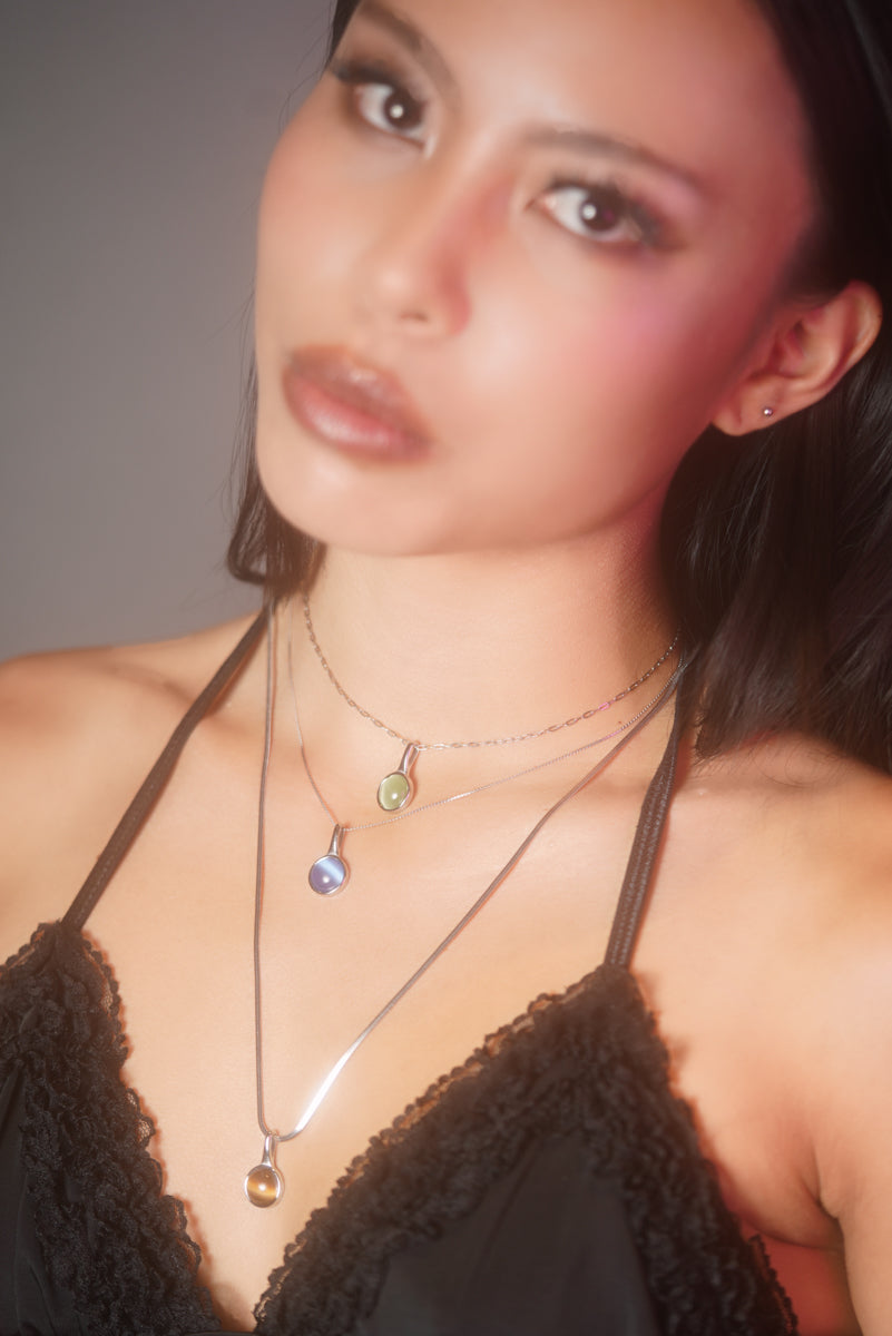 Cat Eye Pendant – Blue