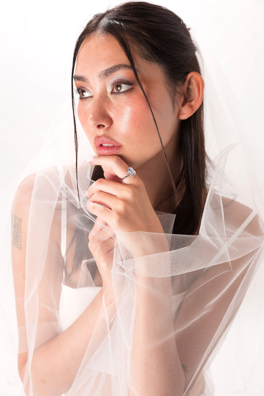 Large Cushion Cut Promise Ring