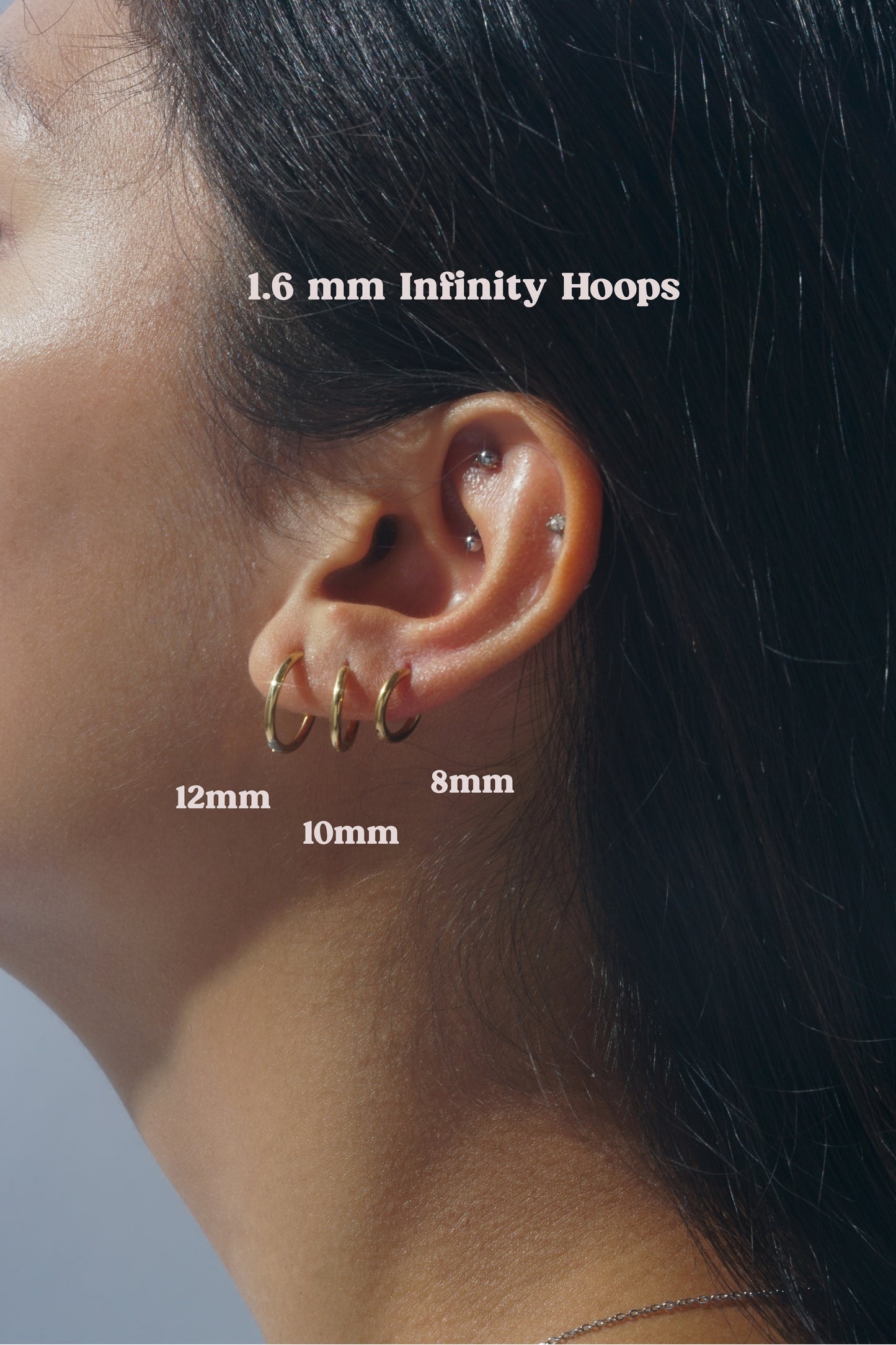 1.6mm Infinity Hoops (Pair)