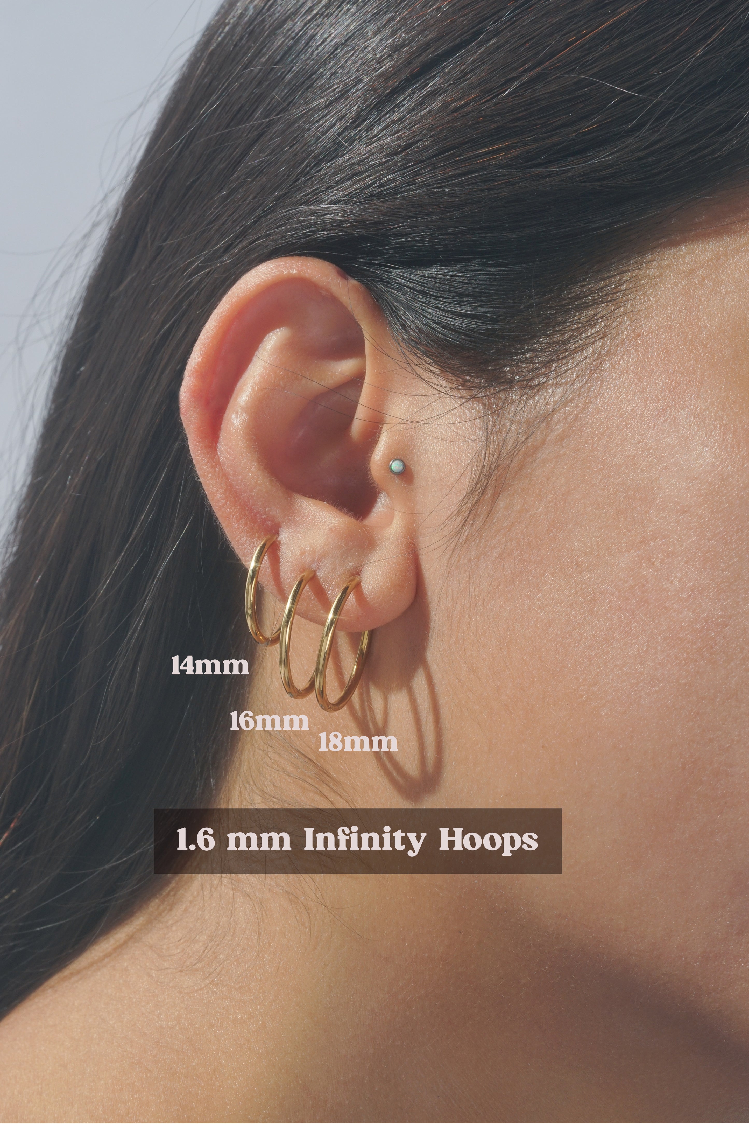 1.6mm Infinity Hoops (Pair) – Ready-Made
