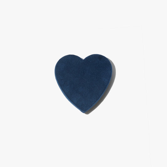 Heart Jewelry Box With Lid - Navy Blue