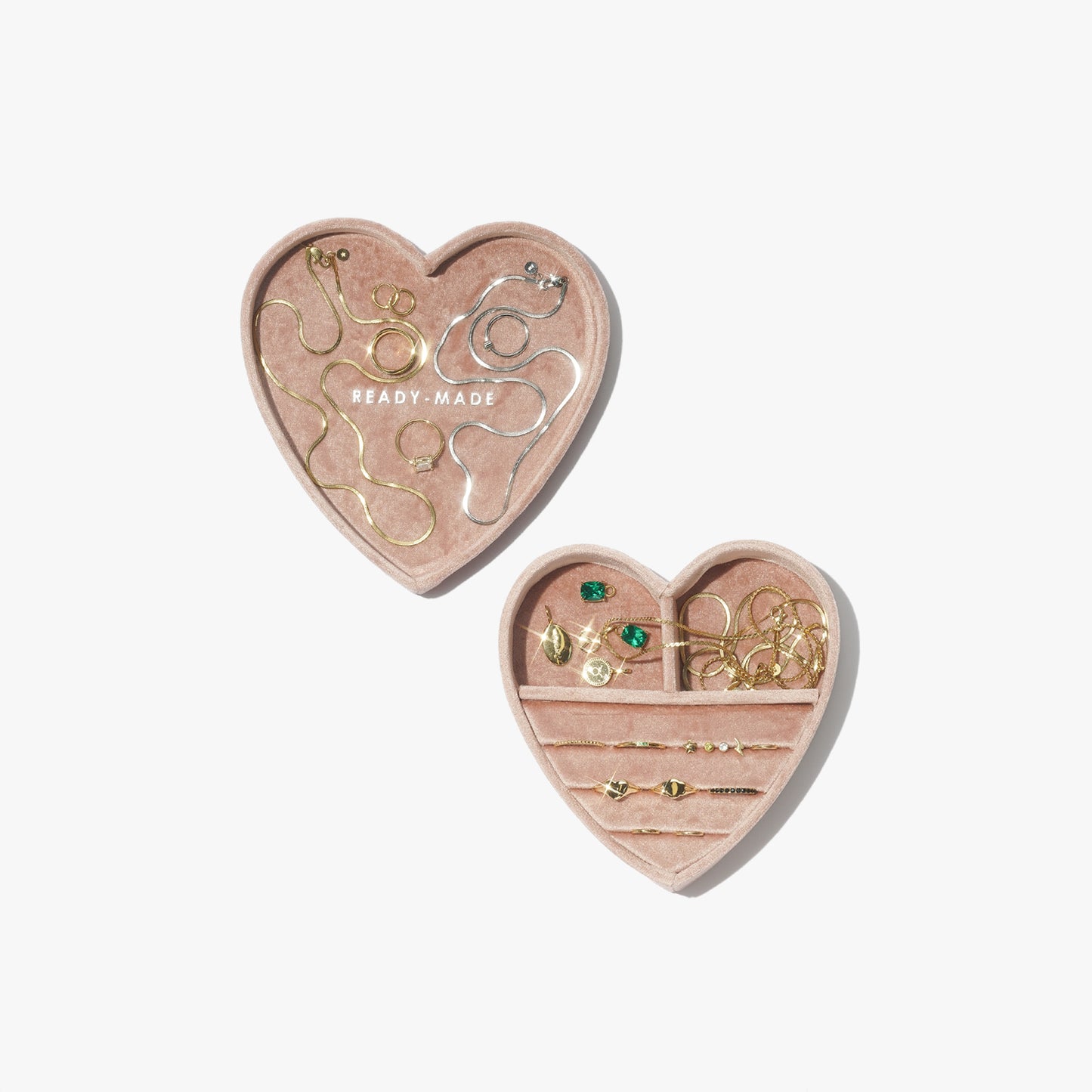 Heart Jewelry Box With Lid - Dusty Rose