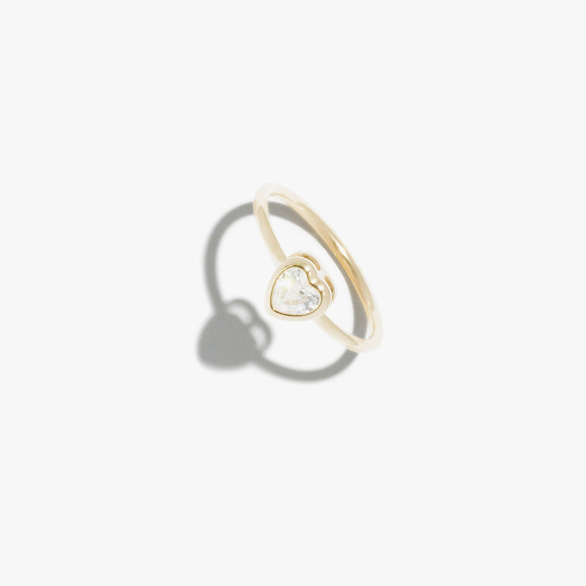 Diamante Heart Bezel Ring #pdp