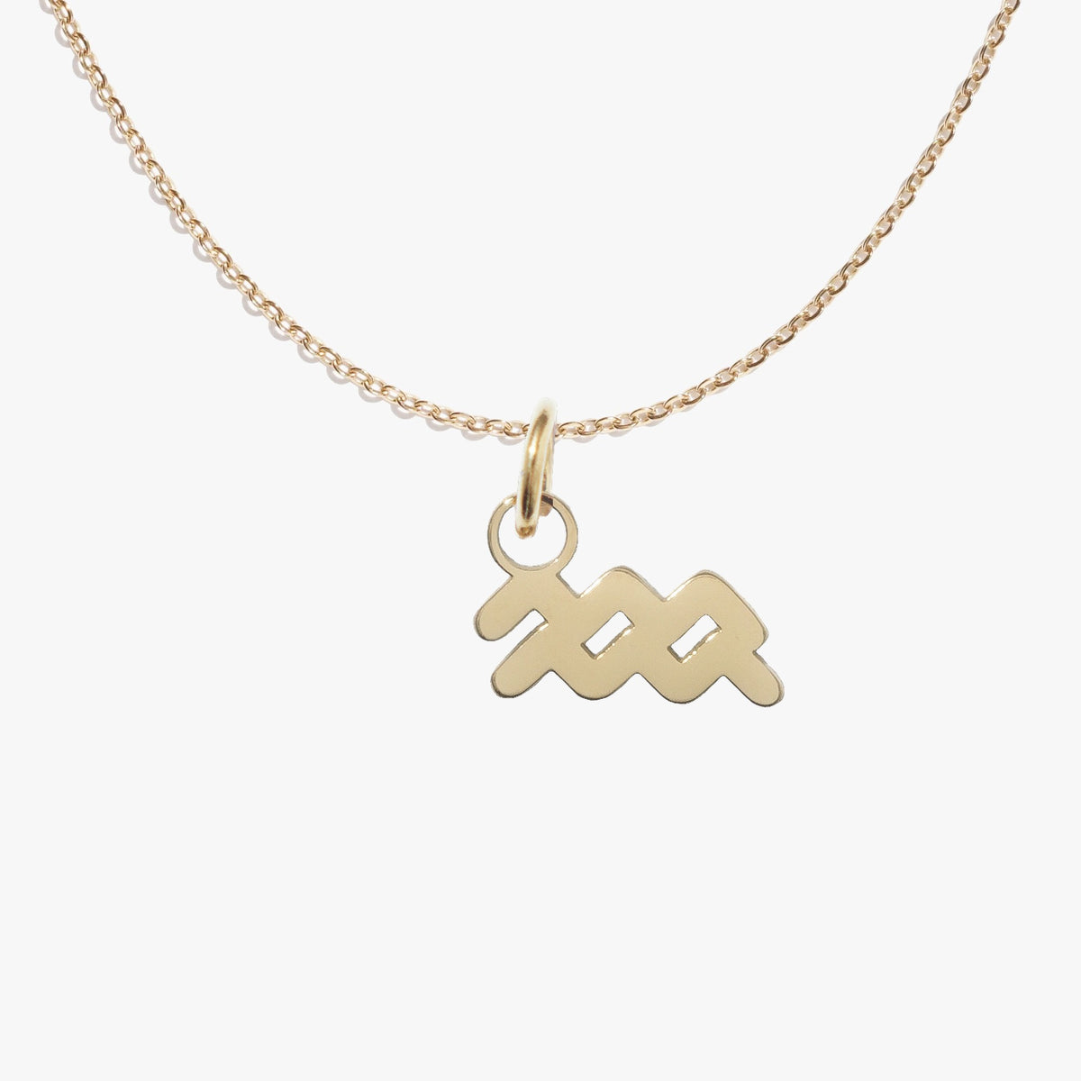 Aquarius, gold, pendant #pdp