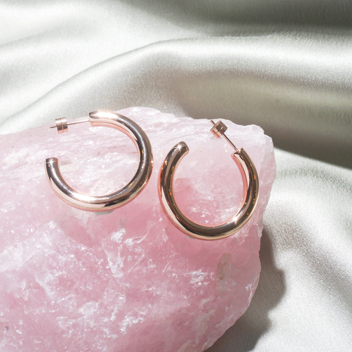 Hoop Earrings, Gold, Silver & Rose Gold Hoops