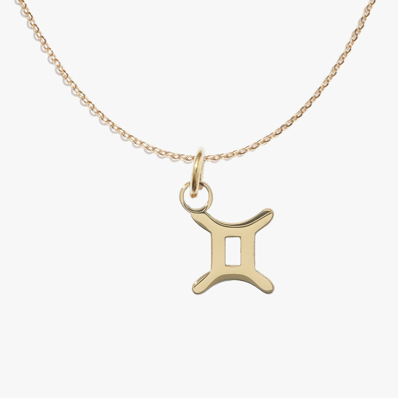 Gemini, gold, pendant #pdp