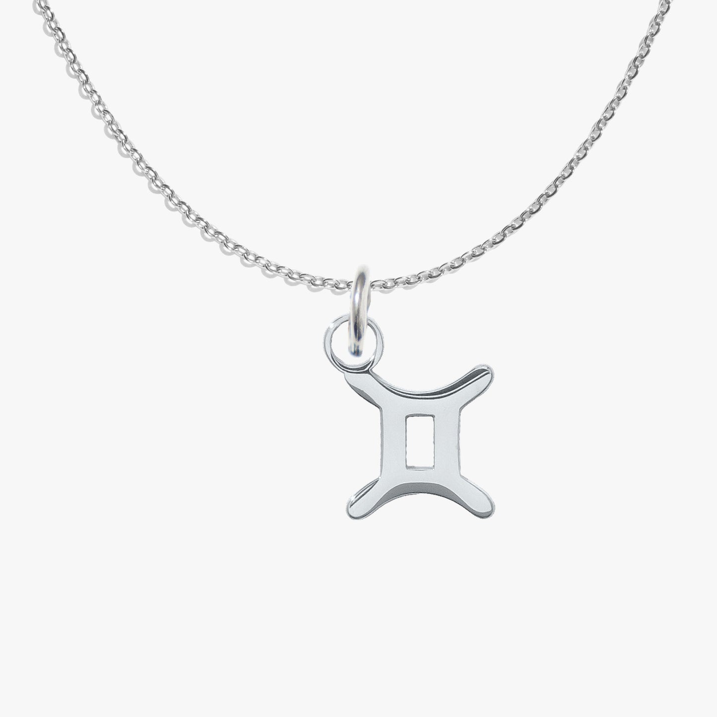 Gemini, silver, pendant #pdp