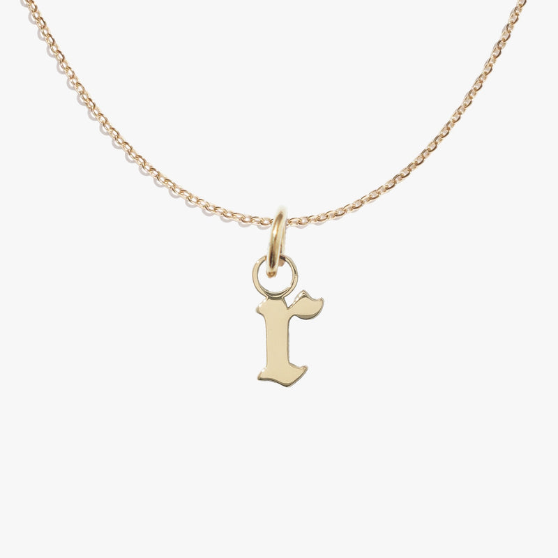 r, gold, pendant #pdp