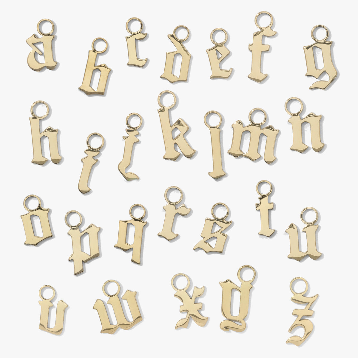 alphabet earring charms group #pdp