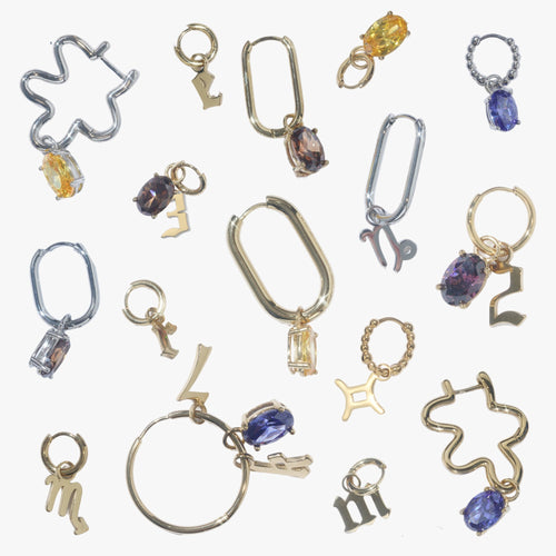 in the wild — earring variety 1, gold, silver