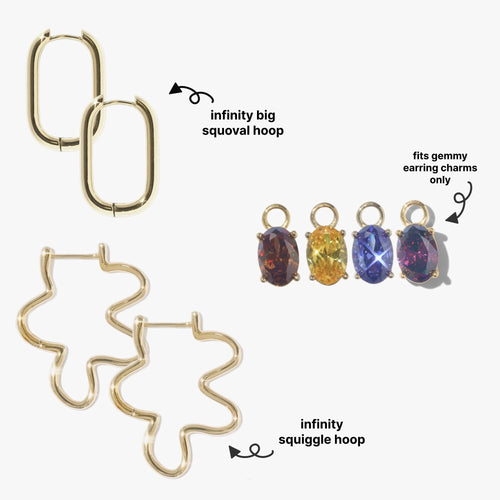 in the wild — earring variety 2, gold, silver