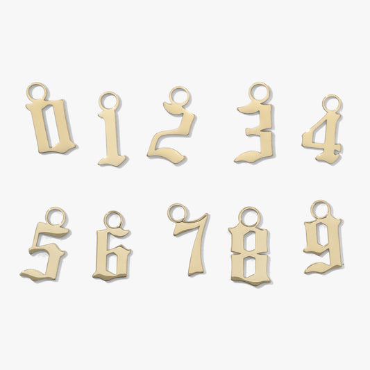 number earring charms group #pdp